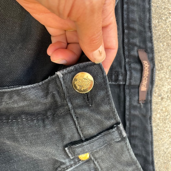 Roberto Cavalli boot cut jeans xs 38 extra small black y2k 00s 90s italy bootcut - Picture 7 of 16